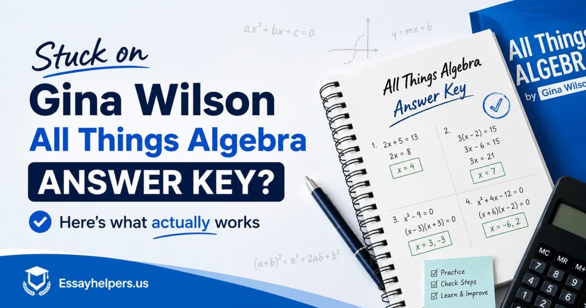 Gina Wilson All Things Algebra answer key - Here's what actually works