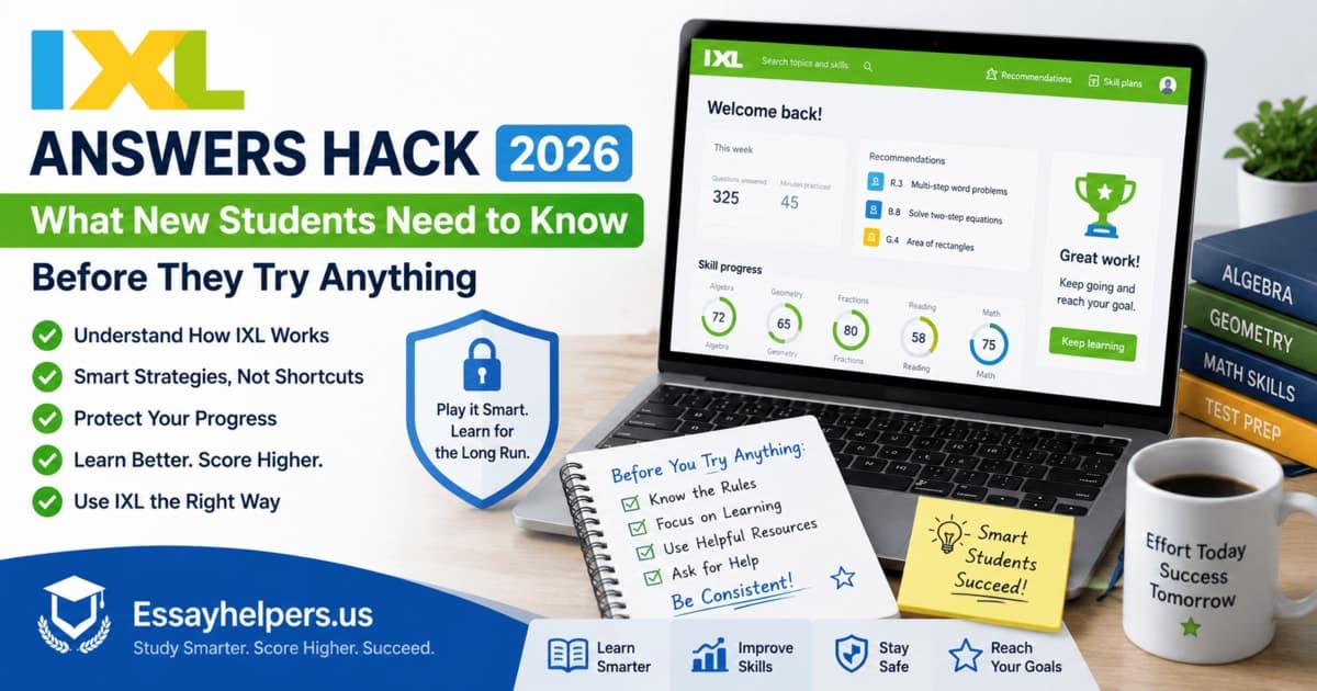 IXL Answers Hack 2026: What Students Must Know First    