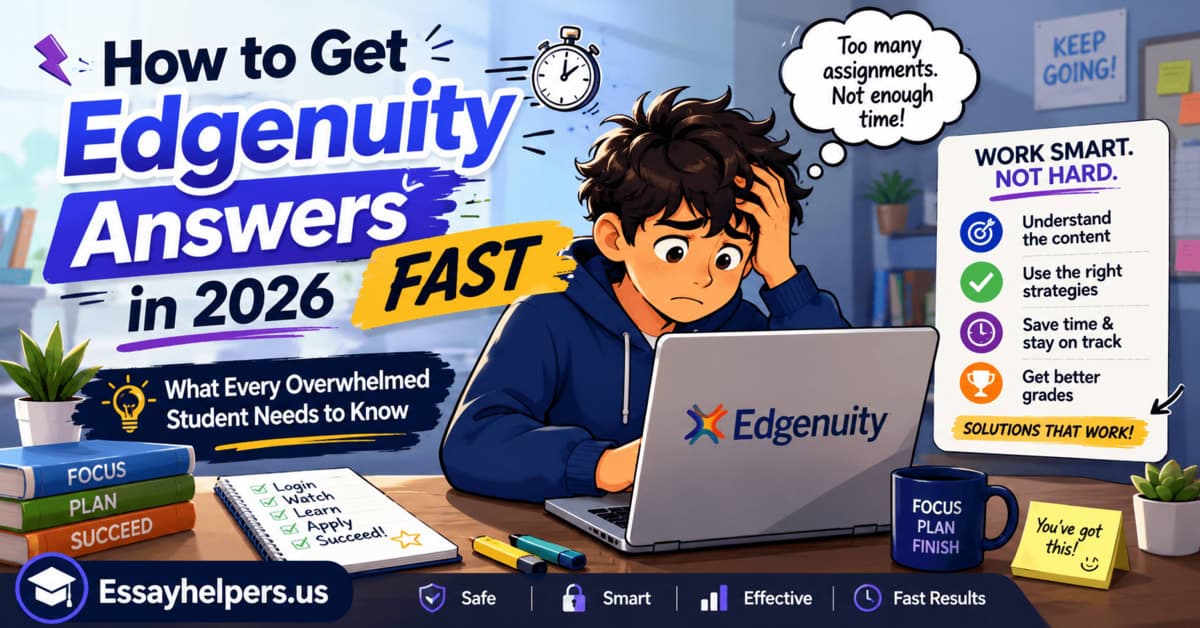 How to get Edgenuity answers fast in 2026 — what every overwhelmed student needs to know