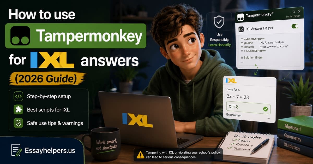 How to use Tampermonkey for IXL answers (2026 guide)