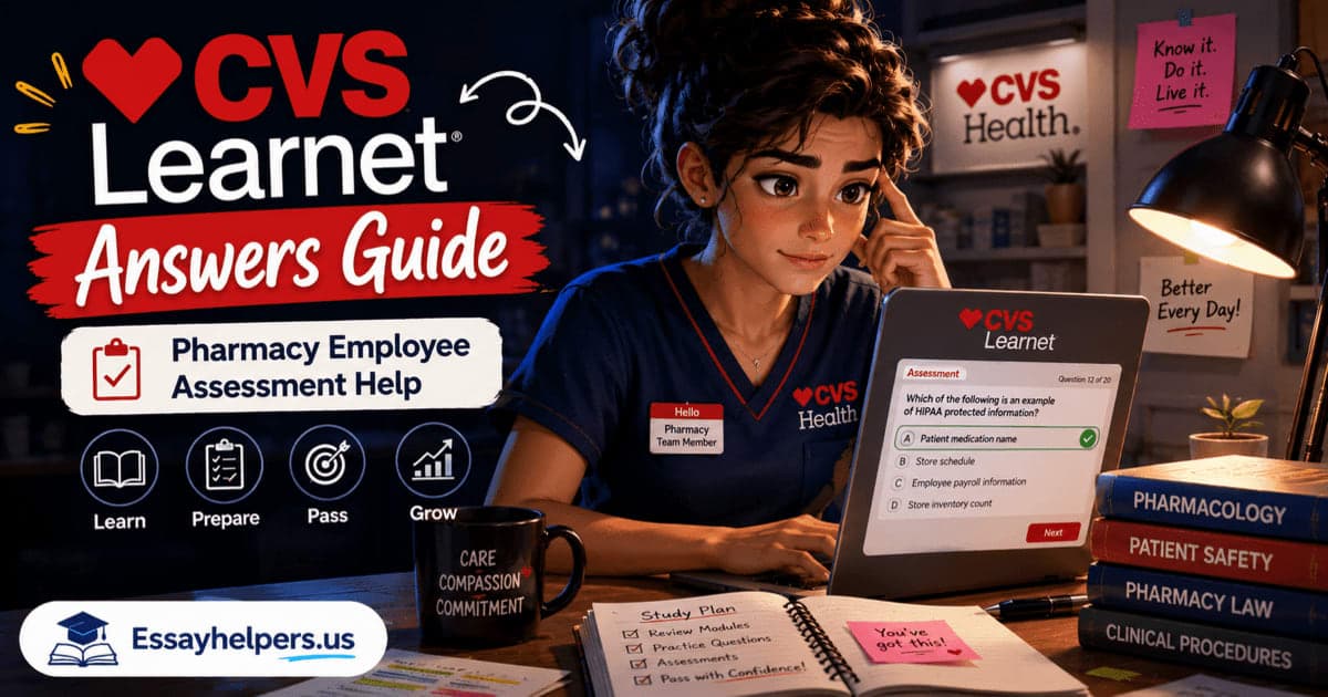 CVS Learnet answers guide — pharmacy employee assessment help