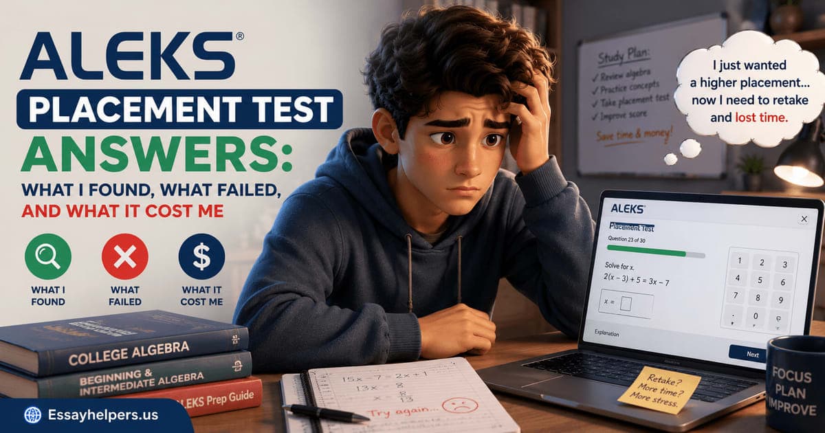 ALEKS placement test answers: what I found, what failed, and what it cost me