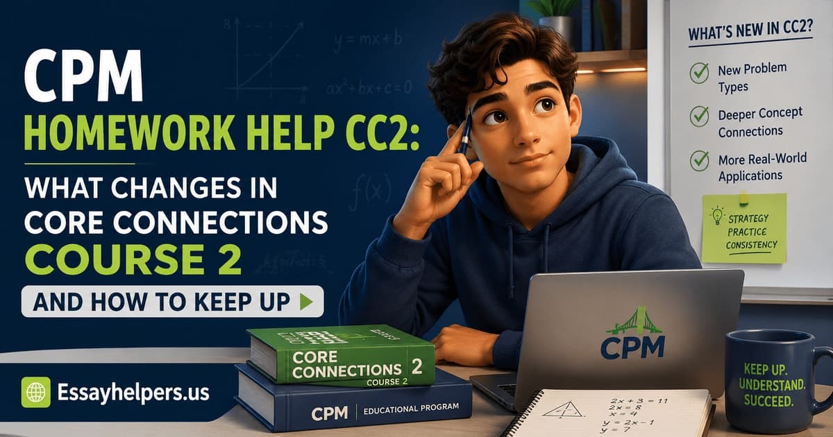 CPM Homework Help CC2 | Core Connections Course 2 Guide