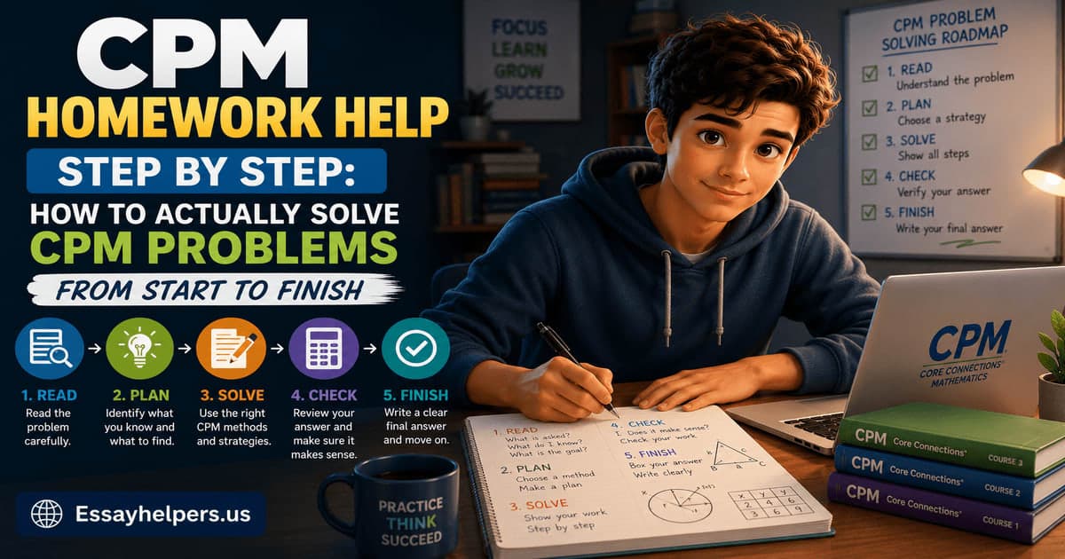 CPM homework help step by step: how to actually solve CPM problems