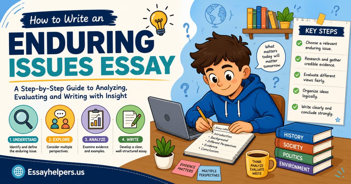 Step by step guide on how to write an enduring issues essay