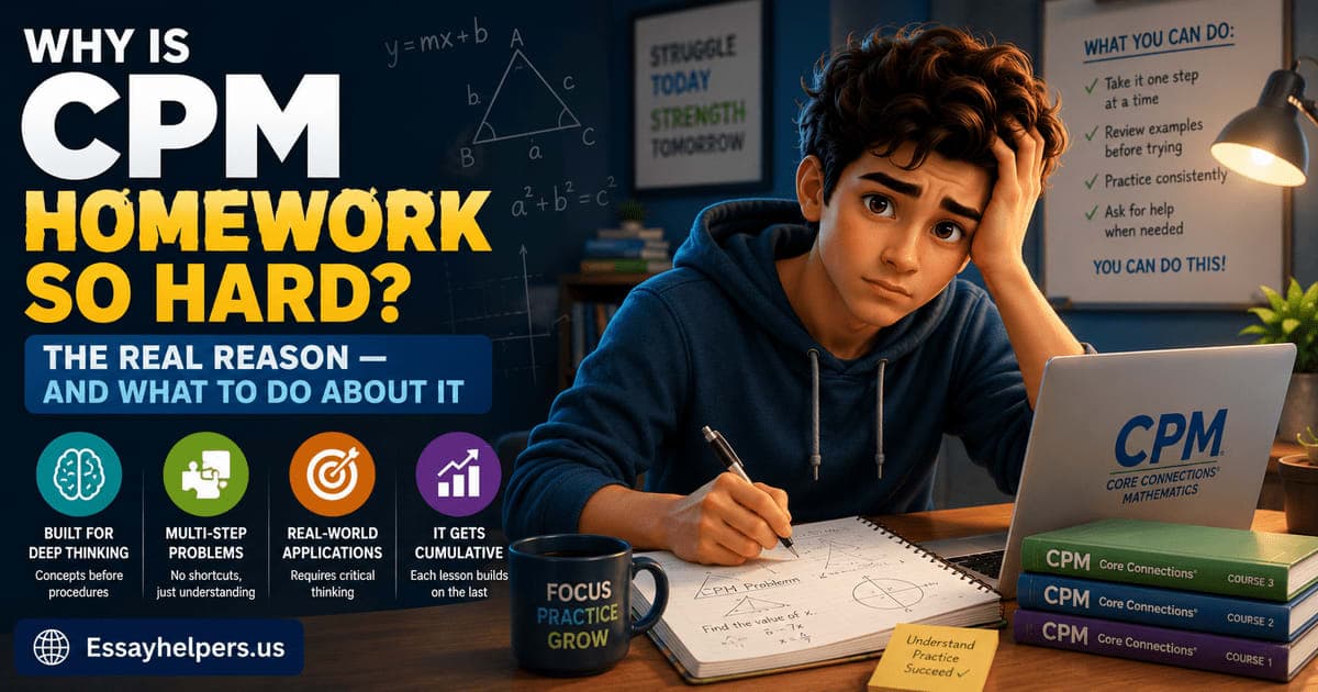 Why is CPM homework so hard? The real reason and what to do about it