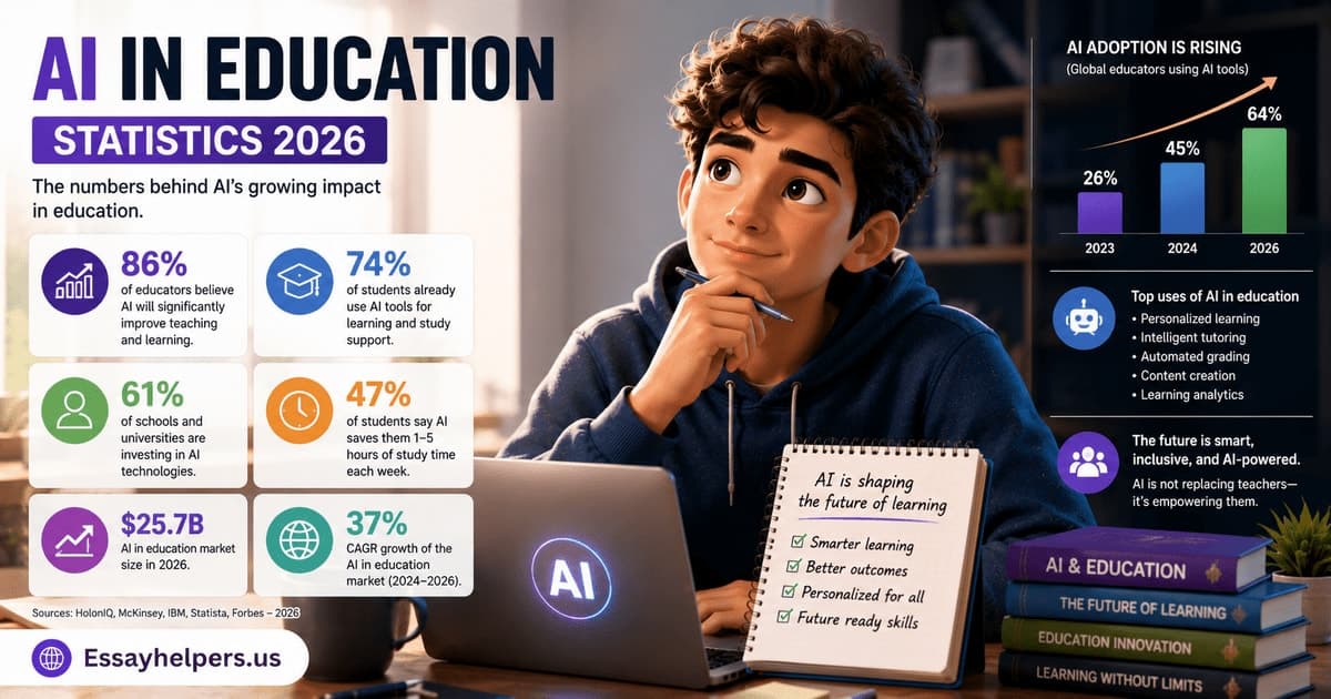 AI in education statistics 2026: numbers every educator needs to know